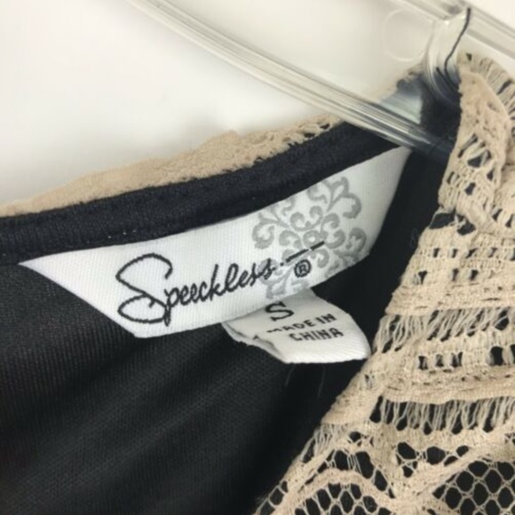 Speckless Black Tan Sleeveless Tool Mini Dress - Picture 4 of 7